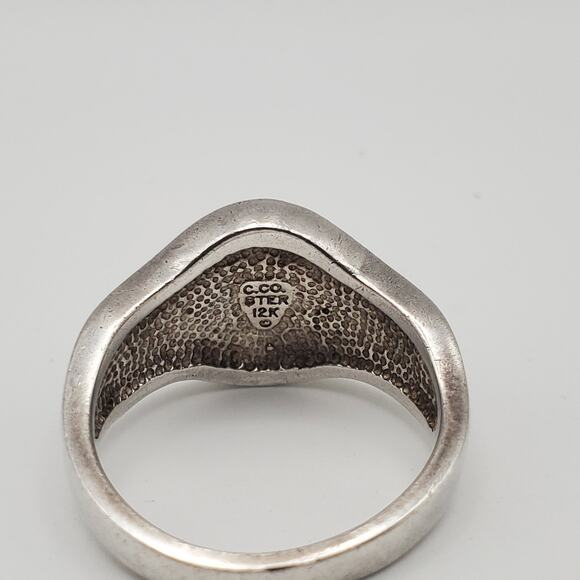 Black Hills Gold Sterling Silver 12K Grape Leaves Floral Band Ring Size 6.5 - Picture 10 of 12